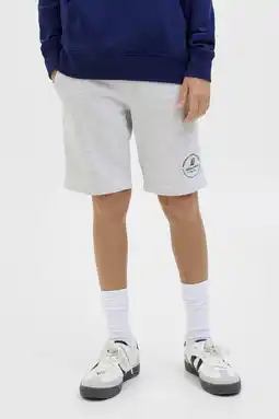 Wehkamp JACK & JONES JUNIOR sweatshort JPSTSWIFT met printopdruk wit melange aanbieding