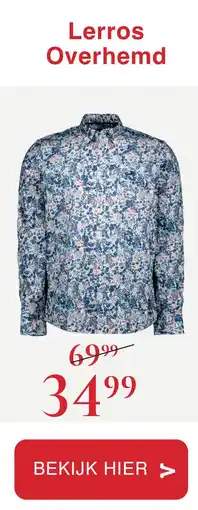 Van Dal Mannenmode Lerros Overhemd aanbieding