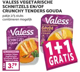 Coop Valess vegetarische schnitzels en/of crunchy tenders gouda aanbieding
