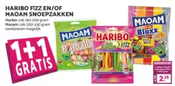 Coop HARIBO FIZZ EN/OF MAOAM SNOEPZAKKEN aanbieding