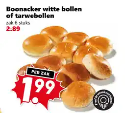 Coop Boonacker witte bollen of tarwebollen aanbieding