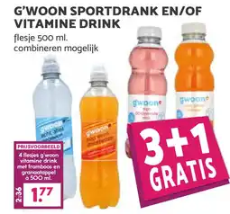 Coop G'woon sportdrank en/of vitamine drink aanbieding