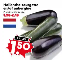 Coop Hollandse courgette en/of aubergine aanbieding
