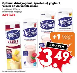 Coop Optimel drinkyoghurt, (proteïne) yoghurt, Vezels of vla vanillesmaak aanbieding