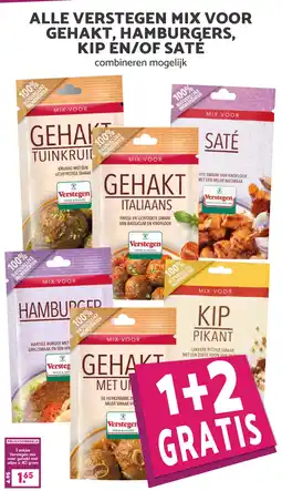 Coop Alle verstegen mix voor gehakt, hamburgers, kip en/of sate aanbieding