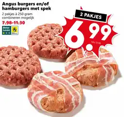 Coop Angus burgers en/of hamburgers met spek aanbieding