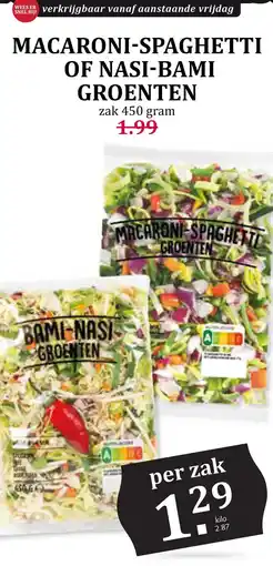 Boon`s Markt Macaroni-spaghetti of nasi-bami groenten aanbieding
