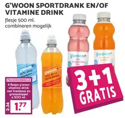 Boon`s Markt G'woon sportdrank en/of vitamine drink aanbieding