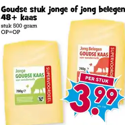 Boon`s Markt Goudse stuk jonge of jong belegen 48+ kaas aanbieding