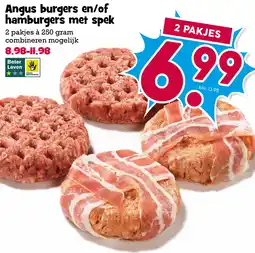 Boon`s Markt Angus burgers en/of hamburger's met spek aanbieding