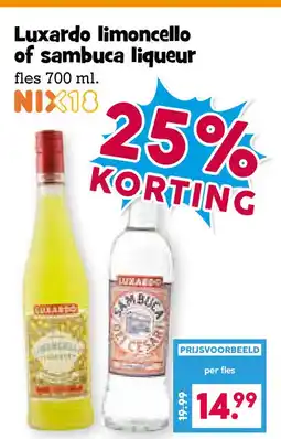 Boon`s Markt Luxardo limoncello of sambuca liqueur aanbieding