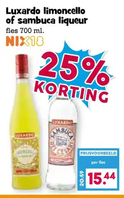 Boon`s Markt Luxardo limoncello of sambuca liqueur aanbieding