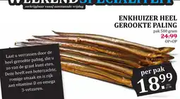 Boon`s Markt Enkhuizer heel gerookte paling aanbieding