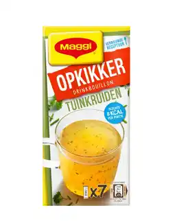 Albert Heijn Maggi Opkikker drinkbouillon tuinkruiden aanbieding