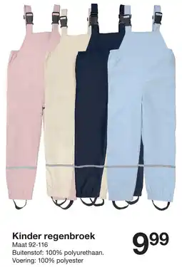 Zeeman Kinder regenbroek aanbieding