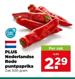 PLUS Nederlandse Rode puntpaprika aanbieding