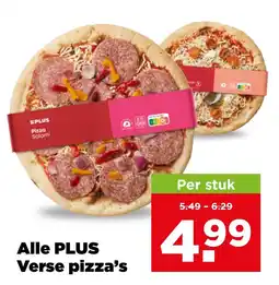 PLUS Alle plus verse pizza's aanbieding
