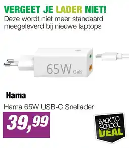 EP Hama 65W USB‑C Snellader aanbieding