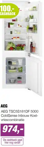 EP AEG TSC5S181DF 5000 ColdSense Inbouw Koel-vriescombinatie aanbieding