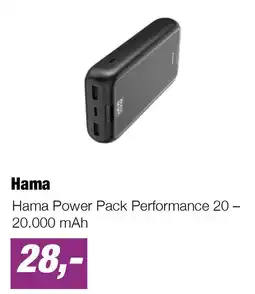 EP Hama Power Pack Performance 20 – 20.000 mAh aanbieding