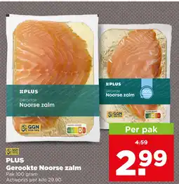 PLUS Gerookte Noorse zalm aanbieding