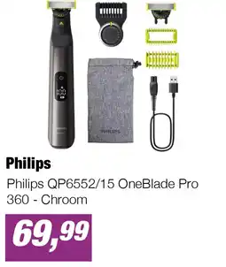 EP Philips QP6552/15 OneBlade Pro 360 - Chroom aanbieding