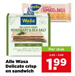 PLUS Alle Wasa Delicate crisp en sandwich aanbieding