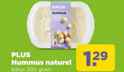 PLUS Hummus naturel aanbieding