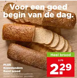 PLUS Plus korenlanders rond brood aanbieding