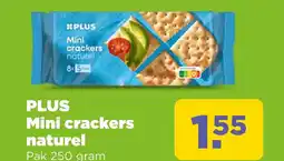 PLUS Mini crackers naturel aanbieding