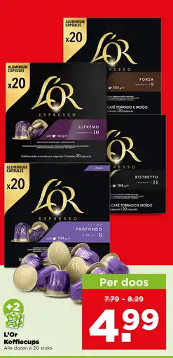 PLUS L'Or Koffiecups aanbieding