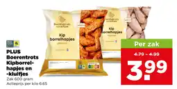 PLUS Boerentrots Kipborrelhapjes en kluifjes aanbieding