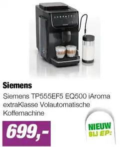 EP Siemens TP555EF5 EQ500 iAroma extraKlasse Volautomatische Koffemachine aanbieding