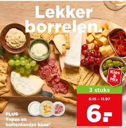 PLUS Tapas en buitenlandse kaas aanbieding