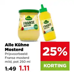 PLUS Alle Kühne Mosterd aanbieding