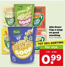 PLUS Alle Knorr Cup a soup en good snacking aanbieding
