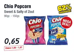 Budget Food Chio Popcorn Sweet & Salty of Zout aanbieding