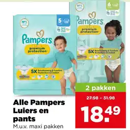 PLUS Alle Pampers Luiers en pants aanbieding