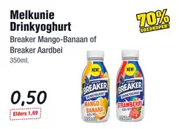 Budget Food Melkunie Drinkyoghurt Breaker Mango-Banaan of Breaker Aardbei aanbieding