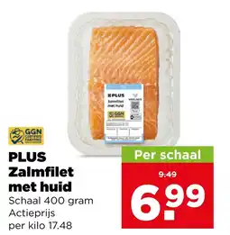 PLUS PLUS Zalmfilet met huid aanbieding