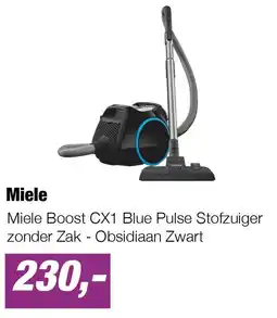 EP Miele Boost CX1 Blue Pulse Stofzuiger zonder Zak - Obsidiaan Zwart aanbieding