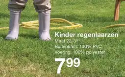 Zeeman Kinder regenlaarzen aanbieding