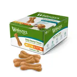 Zooplus Voordeelpakket: 2 x maat M/L (40 stuks) Whimzees by Wellness Ricebones hondensnacks aanbieding