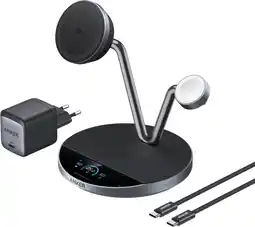 Coolblue Anker Prime 3-in-1 MagGo en Qi2.2 Draadloze Oplader 25W Zwart aanbieding