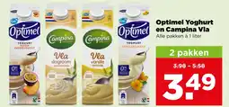PLUS Optimel Yoghurt en Campina Vla aanbieding