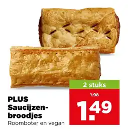 PLUS PLUS Saucijzen- broodjes aanbieding