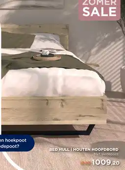 TotaalBED Bed hull houten hoofdbord aanbieding