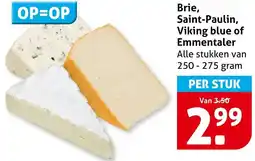 Hoogvliet Brie, Saint-Paulin, Viking blue of Emmentaler aanbieding