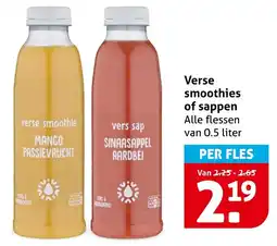 Hoogvliet Verse smoothies of sappen aanbieding