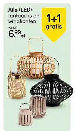 Leen Bakker Alle (led) lantaarns en windlichten aanbieding